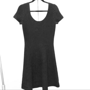 Theory Black Stretchy Sweater Dress